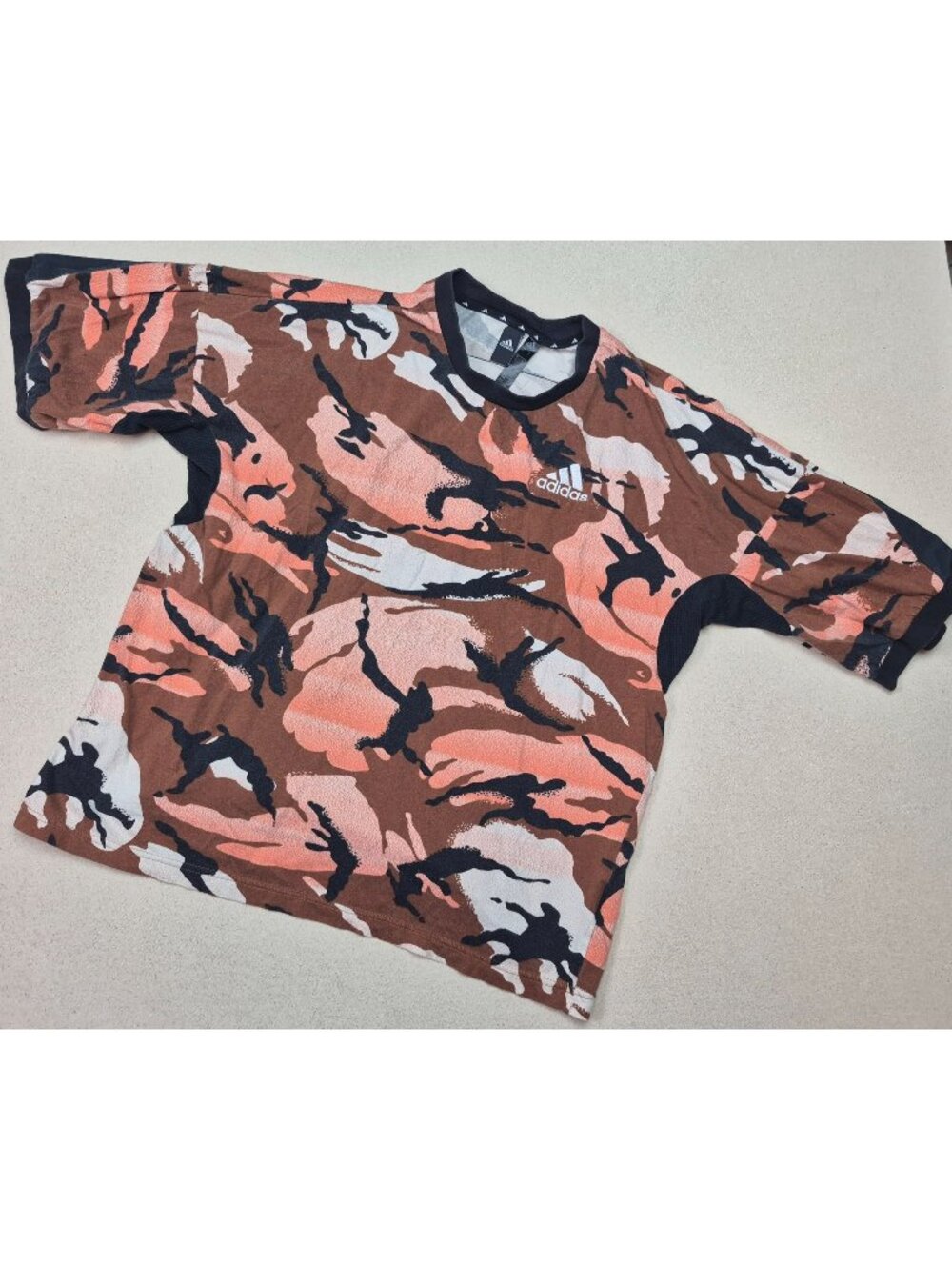 Adidas Men's Vented Pits Pink/Black Camo Short Sleeve Performance T-Shirt Sz S